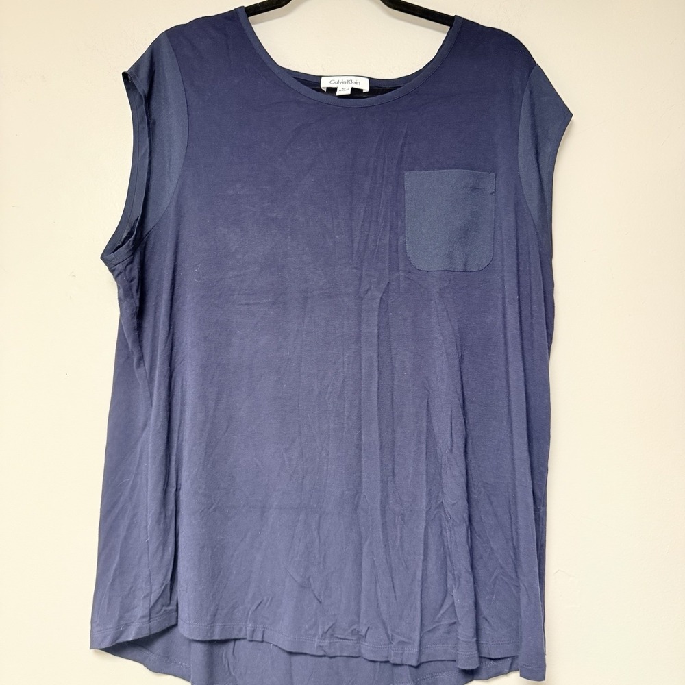 Calvin Klein Navy Women's Blouse Size 1X